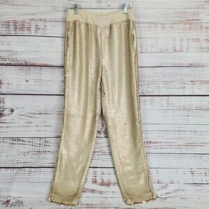 Anthropologie HEI Sequin Pants Sz S Sparkle Jogger Stretch Club Party Retro 80's